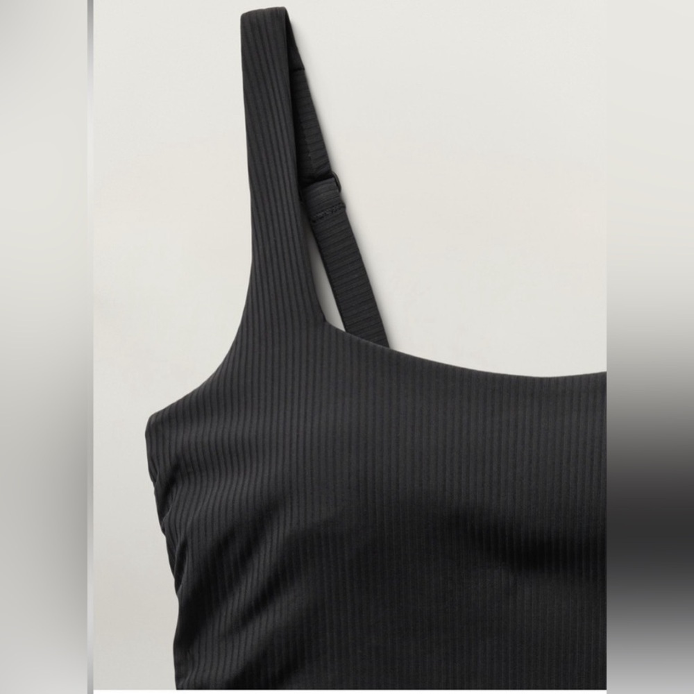 NWT! Athleta Black Square Neck Rib Bra Cup Tankini - Size 36D/DD 🏝️ - Picture 4 of 8